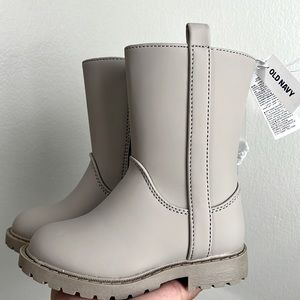 Old Navy Taupe Rubberized Toddler knee boots